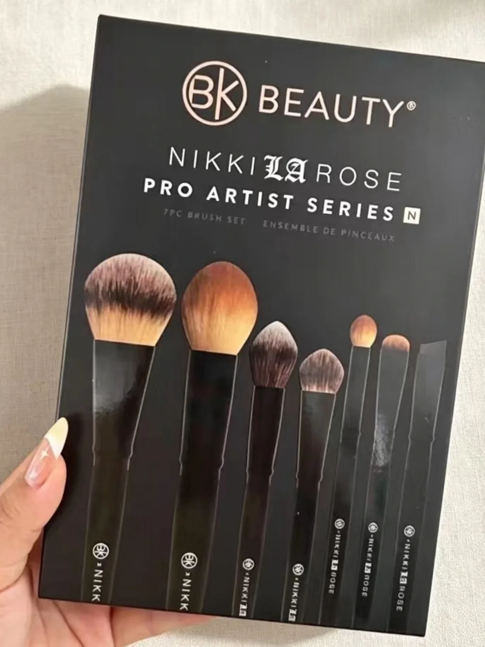 BK Beauty Nikki LaRose Pro Artist Series 7pc Makeup Brush Set - Black
